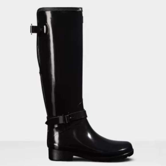 Hunter Women's Refined Adjustable Tall Gloss Rain Boots NIB Size 6 - Picture 4 of 4